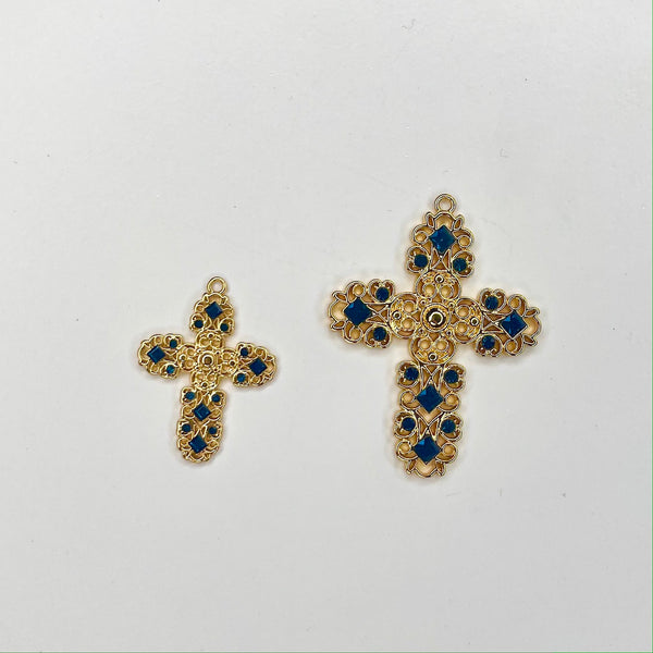 Enchant Gold Plated Small Cross Charm/Pendant