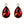 Load image into Gallery viewer, Brown Pear Crystal Charm - Pair
