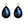 Load image into Gallery viewer, Sapphire Blue Pear Crystal Charm - Single
