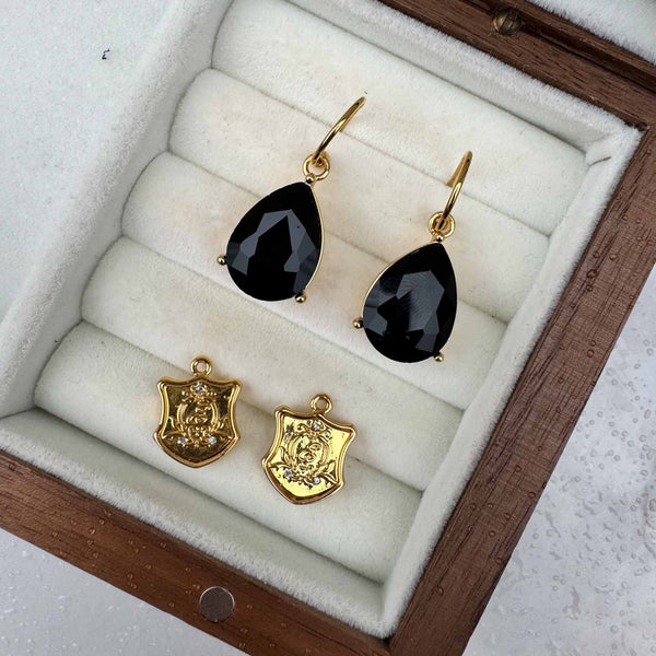 Enchant Mini Black Hoops