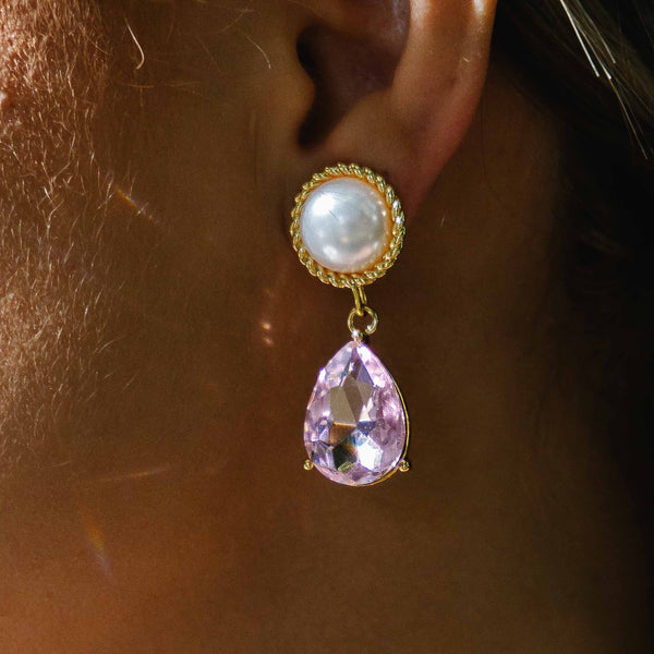Enchant Light Pink Pear Crystal Charm