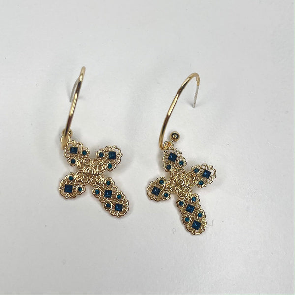 Small Navy Cross Charm - Pair
