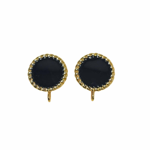 Enchant Black Charm Pendant Earring