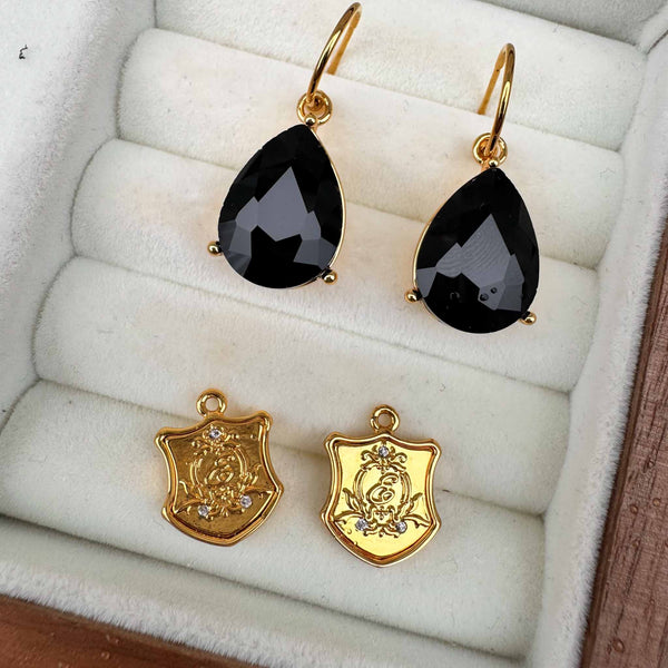 Enchant Mini Black Hoops