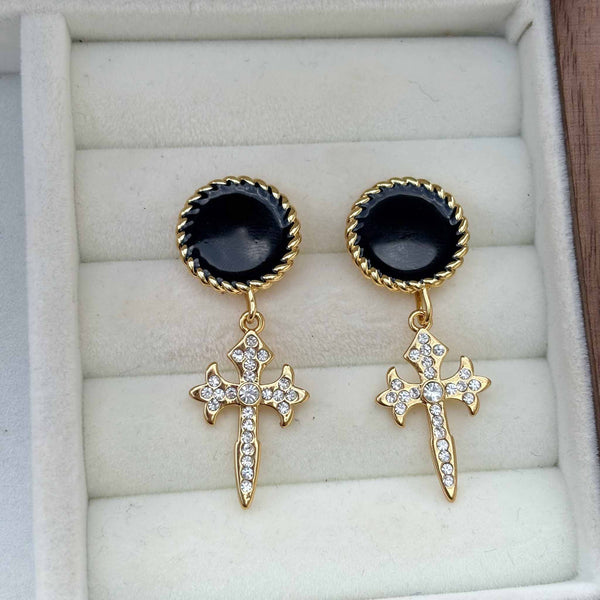 Enchant Aurelia Black Stud Earrings
