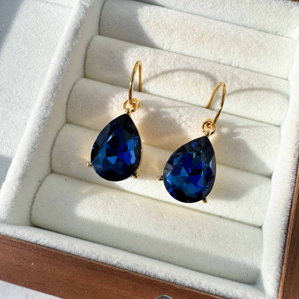 Enchant Mini Sapphire Blue Hoops