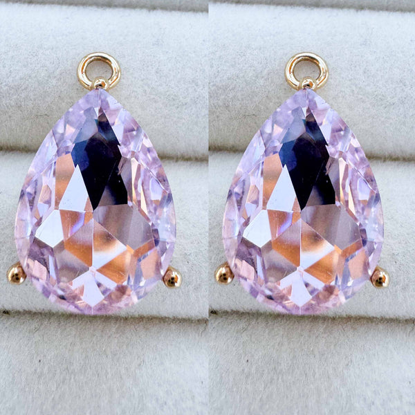 Enchant Light Pink Pear Crystal Charm
