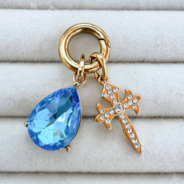 Enchant Topaz Pear Crystal Charm