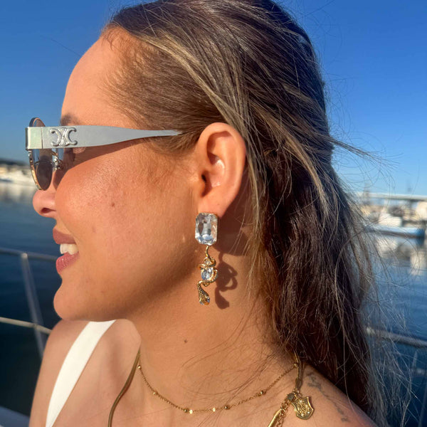 Enchant Crystal Charm Pendant Earring