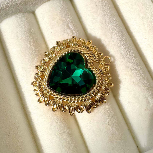 Enchant Amora Emerald Green Heart Charm