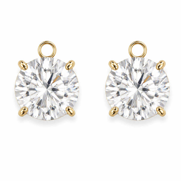 Round Crystal Charm - Pair