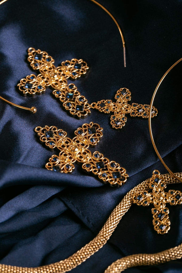 Small Navy Cross Charm - Pair
