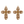 Load image into Gallery viewer, Small Champagne Cross Charm - Pair

