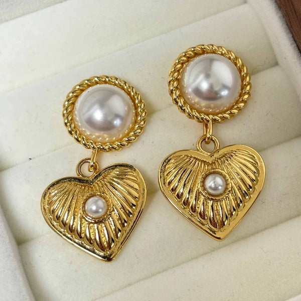 Enchant Pearl Charm Pendant Earring