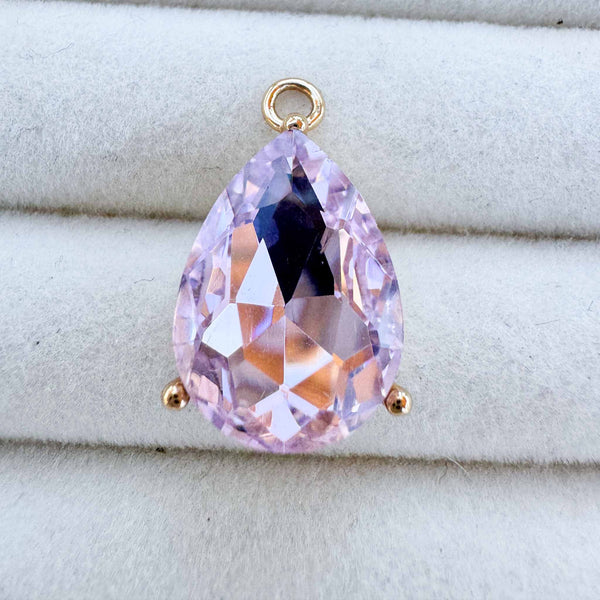 Enchant Light Pink Pear Crystal Charm