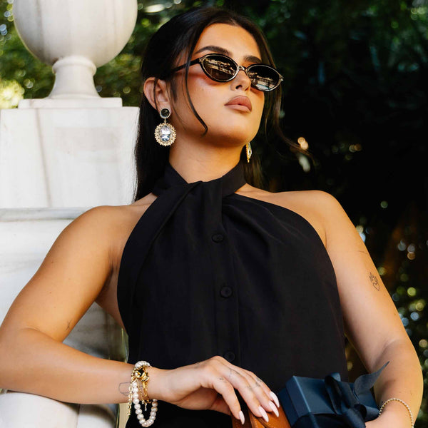 Enchant Soleia Black Stud Earrings