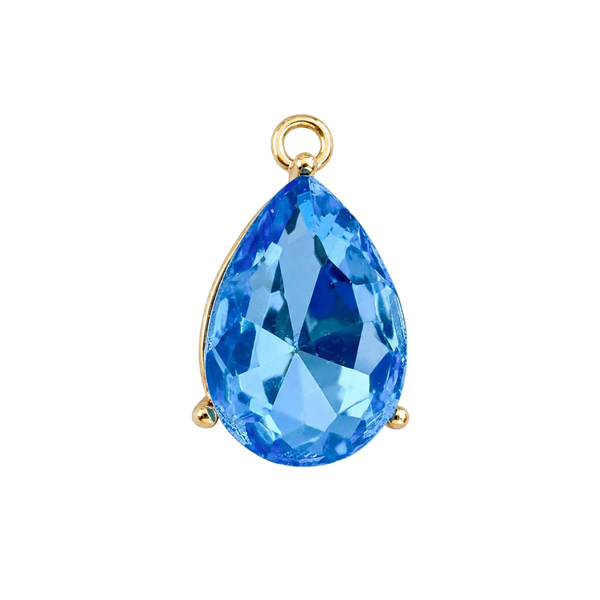 Topaz Pear Crystal Charm - Single