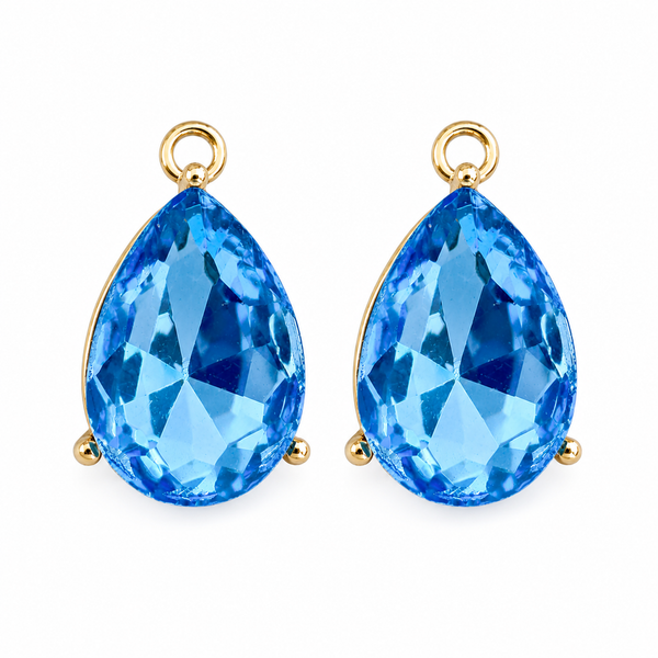 Topaz Pear Crystal Charm - Single