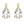 Load image into Gallery viewer, Pear Crystal Charm - Pair
