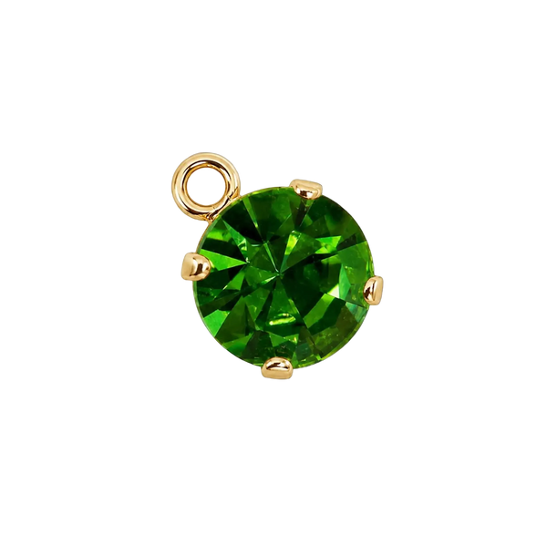 Orchard Green Crystal Charm/Pendant - Pair