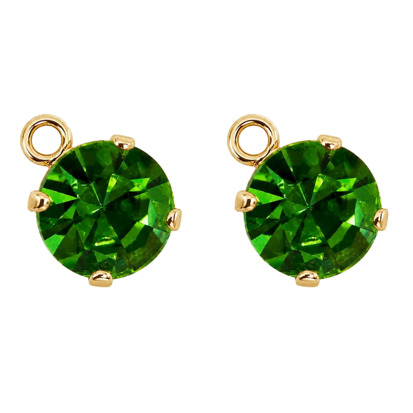 Orchard Green Crystal Charm/Pendant - Pair