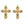 Load image into Gallery viewer, Large Multi Colour Cross Charm - Pair
