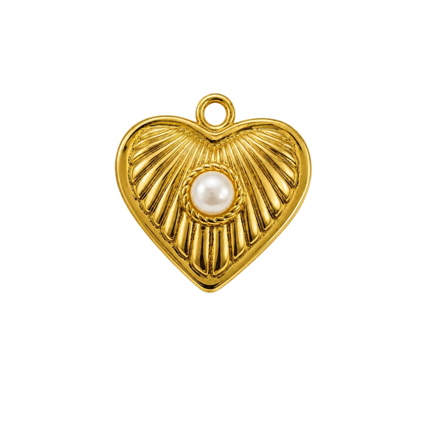 Pearl Heart Charm - Single