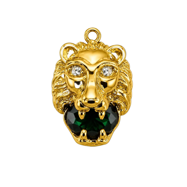 Lion Head Charm - Pair