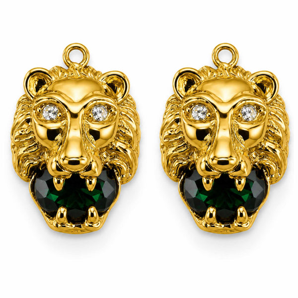 Lion Head Charm - Pair