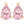 Load image into Gallery viewer, Light Pink Pear Crystal Charm - Pair
