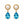 Load image into Gallery viewer, Pearl and Blue Topaz Crystal Earrings
