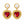 Load image into Gallery viewer, Pearl and Red Heart Earrings
