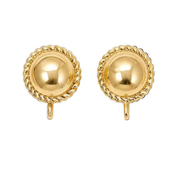 Gold Charm Pendant Earring