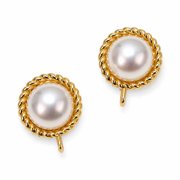Pearl Charm Pendant Earrings