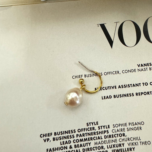 Enchant Gold Plated Baroque Pearl Charm