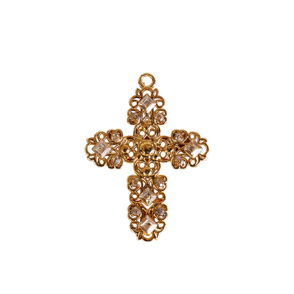 Enchant Gold Plated Large Cross Pendant/Charm