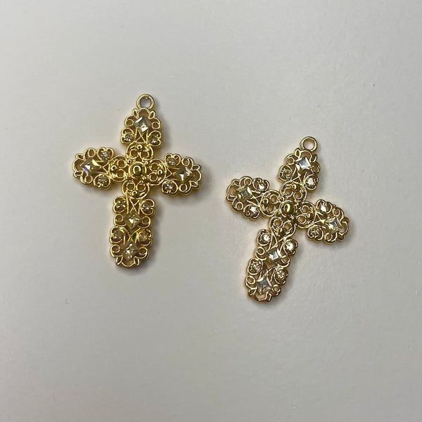 Enchant Gold Plated Small Cross Charm/Pendant