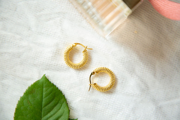 Enchant Gold Plated Snake Hoops