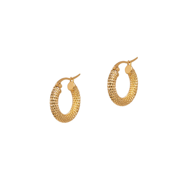 Enchant Gold Plated Snake Hoops
