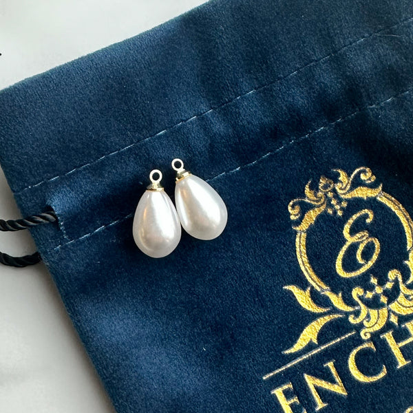 Enchant Gold Plated Faux Pearl Drop Charm
